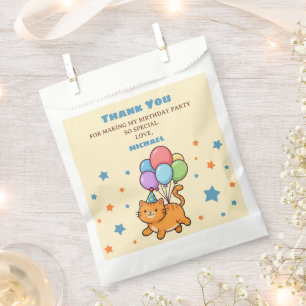 Süße Katzenparty-Tiere Kinder Geburtstags-Dankesch Geschenktütchen