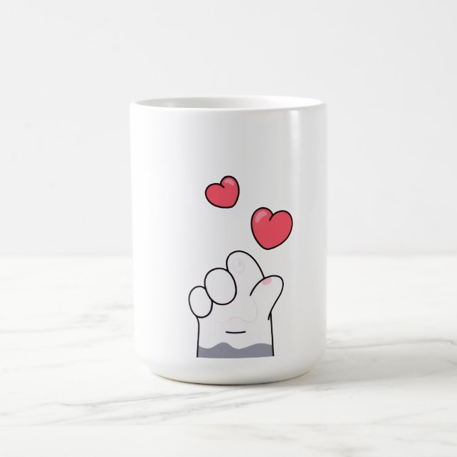 Süße Katzenpfote Liebe  Kaffeetasse (Mittel)