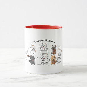 Süße Katzensymphonie-Band-Tasse Tasse