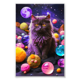 Süße Katzenwandkunst Dekoration Fotodruck