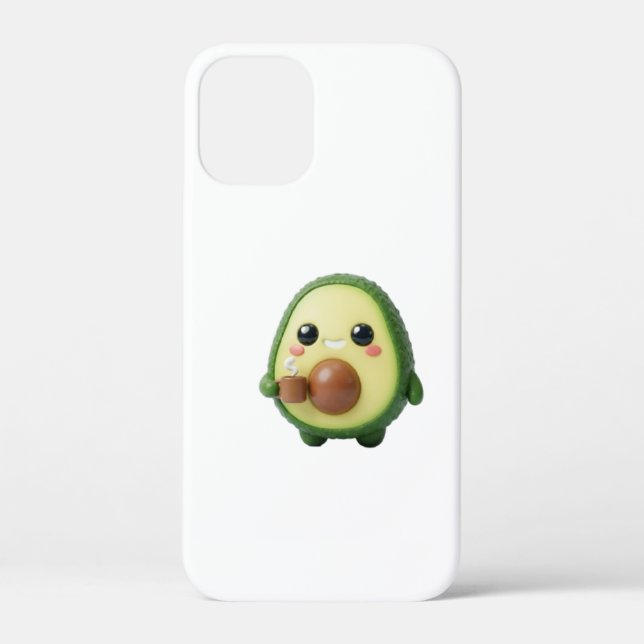 Süße Kawaii 3D Avocado Aufkleber Case-Mate iPhone Hülle (Rückseite)