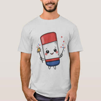 Süße Kawaii 4. Juli Feuerwerk T-Shirt