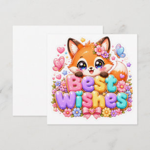 Süße Kawaii Alles Gute Fuchs Name Pastell Rosa Flo Einladung