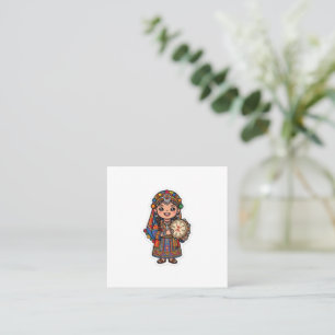 Süße Kawaii Amazigh Ber Quadratische Visitenkarte