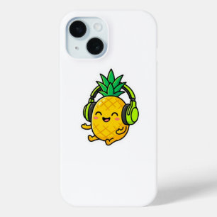 Süße Kawaii Ananas mit Kopfhörern SuSticker Case-Mate iPhone Hülle