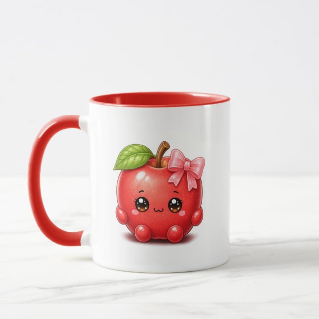 Süße Kawaii-Apfel-Tasse Tasse (Links)