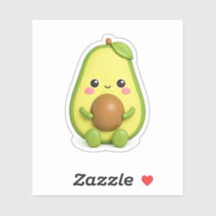 Süße Kawaii-Avocado-Vinyl-Aufkleber Aufkleber