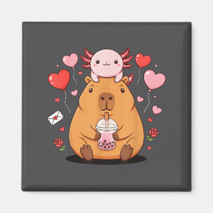 Süße Kawaii Axolotl Capybara Bubble Tea Jungen Mäd Magnet