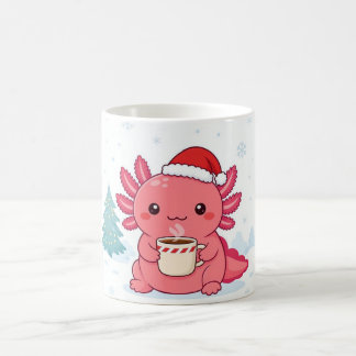 Süße Kawaii-Axolotl-Weihnachts-Kaffee-Zweitön-Tass Kaffeetasse