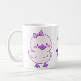 Süße Kawaii-Baby-Ente Lila Haarband Tasse
