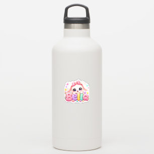 Süße Kawaii Bella Bunny Name Pastell Rosa Floral A Aufkleber