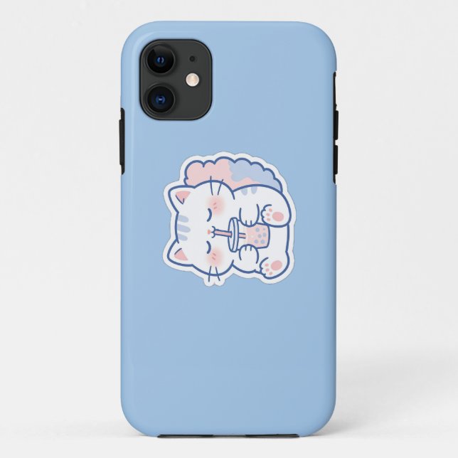 Süße Kawaii-Boba-Katze Bubble Tea iPhone-Hülle Case-Mate iPhone Hülle (Rückseite)