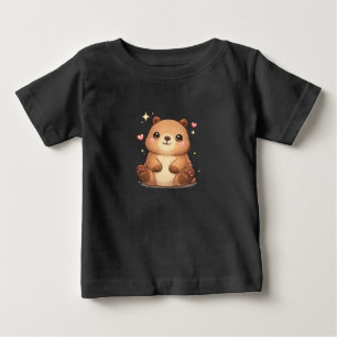 Süße Kawaii Capybara Baby Fein-Jersey T-Shirt