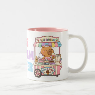 Süße Kawaii Capybara Pastell Eiscreme Kaffeetasse