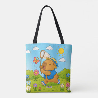 Süße Kawaii Capybara Personalisierte Namen-Tasche