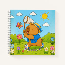 Süße Kawaii Capybara Personalisiertes Namen Spiral Notizbuch