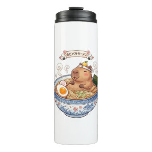 Süße Kawaii-Capybara-Ramen-Schale Anime-Reisebeche Thermosbecher