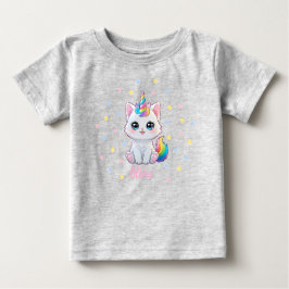Süße Kawaii Caticorn Baby T-Shirt