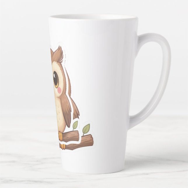 Süße Kawaii Chibi Eule  Milchtasse (Rechts)
