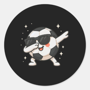 Süße Kawaii Dabbing Fußball Byll Cartoon Lustige I Runder Aufkleber