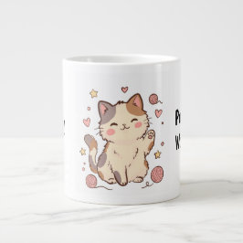 Süße Kawaii Dreifarbenkatze Tasse – Schnurre mehr,