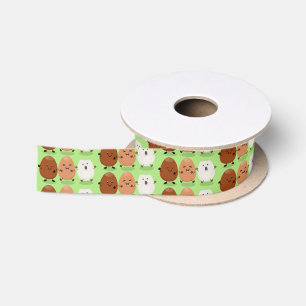 Süße kawaii Eier lustige Cartoon-Illustration Satinband