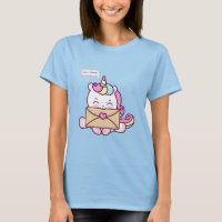 Süße Kawaii-Einhorn-Liebesillustration