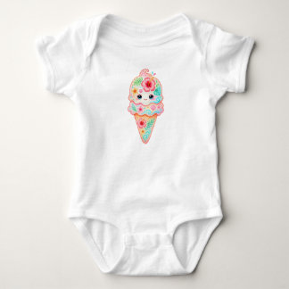 Süße Kawaii-Eiscreme-Baby-Body Baby Strampler