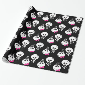 süße kawaii Emo Jungen Mädchen Skelette Schädel Geschenkpapier