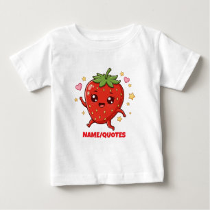 Süße Kawaii-Erdbeere Baby T-shirt