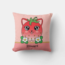 Süße Kawaii Erdbeeren Katze Kissen