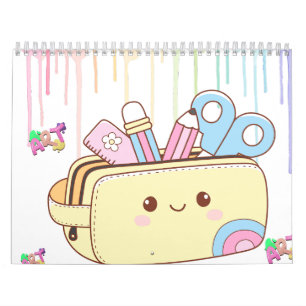 Süße Kawaii-Etasche Kalender