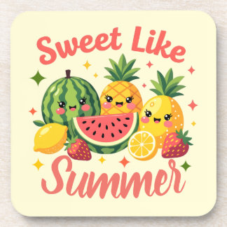 Süße Kawaii-Frucht So süß wie Sommer Wassermelone Getränkeuntersetzer