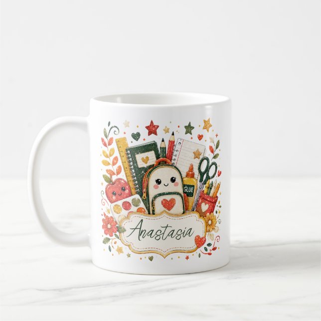 Süße Kawaii-Funkel-Schulbedarf Kaffeetasse (Links)