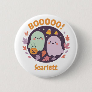 Süße Kawaii-Geister Boo Halloween Candy Corn Party Button