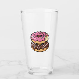Süße Kawaii-gestapelte Donut-Illustration Glas