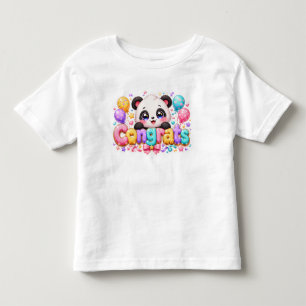 Süße Kawaii Gratulations-Panda-Name Pastellrosa Ab Kleinkind T-shirt