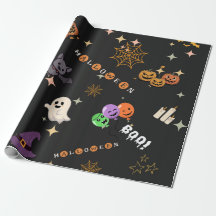 Süße Kawaii-Halloween-Doodle-Spooky-Muster-Verpack