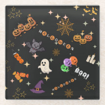 Süße Kawaii-Halloween-Untersetzer | Gruselzeit-Tri
