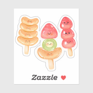 Süße Kawaii handgezeichnete Tanghulu Aufkleber