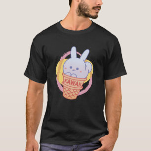 Süße Kawaii-Hasen-Eistüten-Kunst Liebenswert T-Shirt