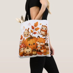 Süße Kawaii Herbst-Kürbis-Fuchs-Eule Herbsttiere