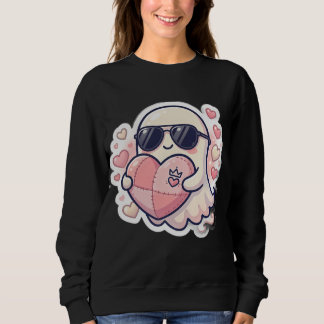 Süße Kawaii-Herz-Charakter-Kapuzenjacke mit Sonnen Sweatshirt