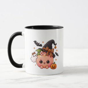 Süße Kawaii-Hexen-Kürbis-Halloween-Tasse Tasse