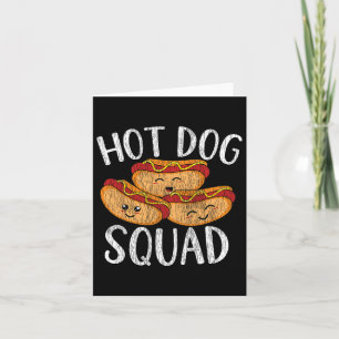 Süße Kawaii Hot Dog Squad BBQ Familie passende Män Karte