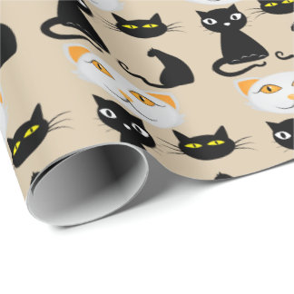 Süße Kawaii japanische ästhetische Katzen-Geschenk Geschenkpapier