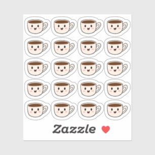 Süße Kawaii-Kaffeetasse Kaffee-Pause Bujo-Planer Aufkleber