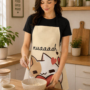 Süße Kawaii-Katze Mauh-Schürze Schürze