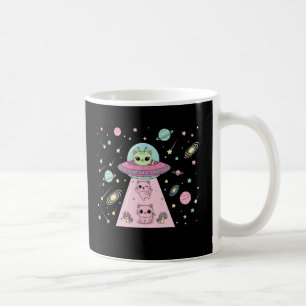 Süße Kawaii-Katze-UFO-Entführung-Space-Galaxie-Tas Kaffeetasse