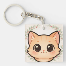 Süße Kawaii-Katzen-Gesicht-Schlüsselanhänger Schlüsselanhänger